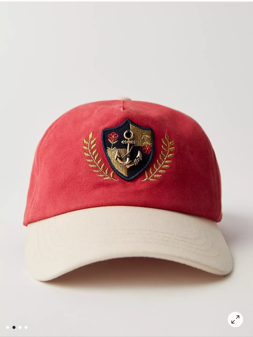 Free People Anchor Charmed Distressed Baseball Cap - Picture 2 of 7